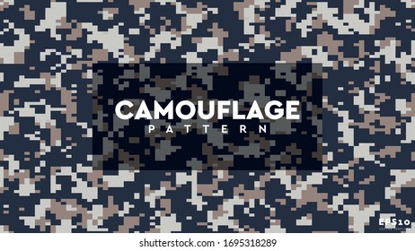 Camouflage Pixel Pattern Texture Background