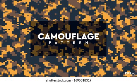 Camouflage Pixel Pattern Texture Background