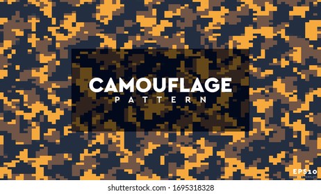 Camouflage Pixel Pattern Texture Background