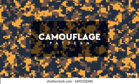 Camouflage Pixel Pattern Texture Background