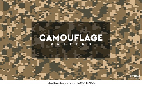 Camouflage Pixel Pattern Texture Background