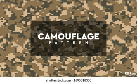 Camouflage Pixel Pattern Texture Background