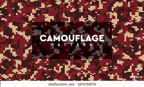 Camouflage Pixel Pattern Texture Background