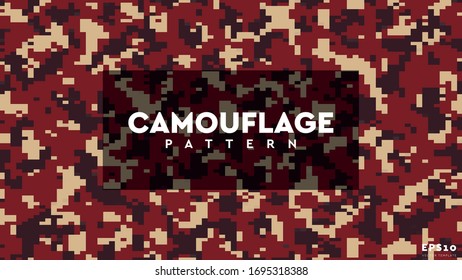 Camouflage Pixel Pattern Texture Background