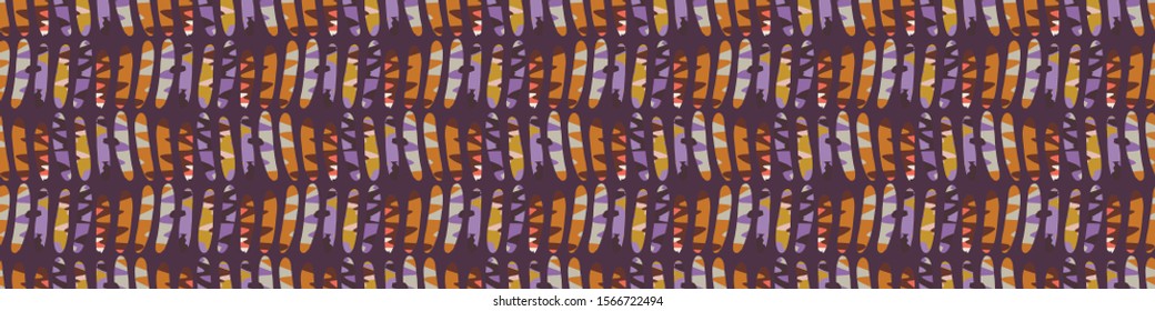 Camouflage Playful Vector Border Texture. Modern Animal Skin Hand Drawn. Seamless Spotty Pattern Banner Background. For Masculine Camo Textured Ribbon Trim and Trendy Fashion Edging. EPS 10