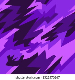 Camouflage polygonal texture seamless pattern. Abstract modeern geometric camo militagy endless ornament for army and hunting. Vector background.