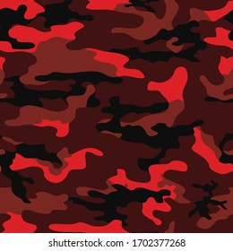 
camouflage red seamless vector pattern for textiles. Stylish design. Ornament