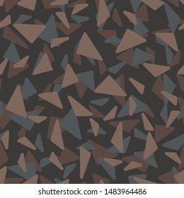 Camouflage Round Triangles Seamless Pattern