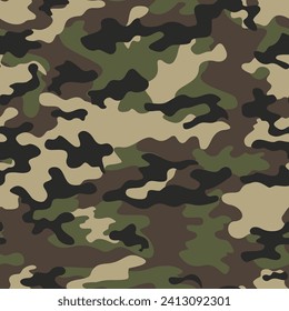 
camouflage seamless army pattern, urban vector print, fashionable fabric texture, military uniform