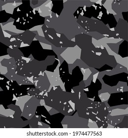 Camouflage seamless geometric pattern. Abstract military camo modern. Print on fabric on textiles. Vector illustration