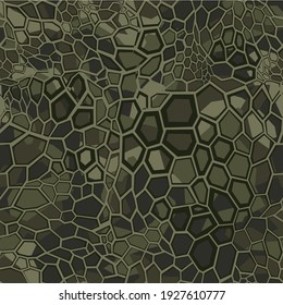 Camouflage seamless geometric pattern. Camo made of hexagonal elements. Print on fabric on textiles. Vector