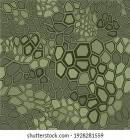 Camouflage seamless geometric pattern from hexagonal elements.Abstract military texture. Print on fabric on textiles. For hunting and fishing. Vector