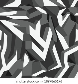 Camouflage seamless geometric pattern modern style. Abstract camo of figures for hipsters in urban style. Fabric print. Vector illustration