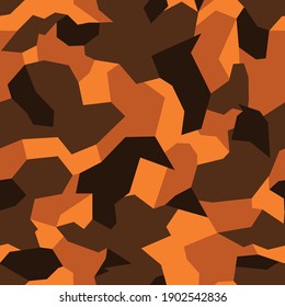 
Camouflage seamless geometric pattern. Modern print made of colored shapes. Print on fabric and clothing. Vector illustration