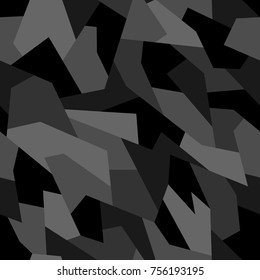 Camouflage seamless geometric pattern. Modern abstract background with polygonal military ornament.