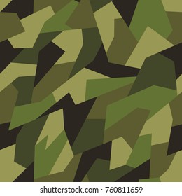 Camouflage seamless geometric pattern. Modern abstract background with polygonal military ornament.