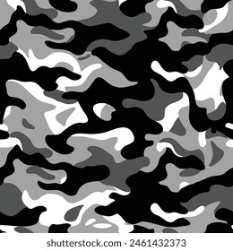 
Camouflage seamless gray background, military pattern, uniform texture, urban modern print