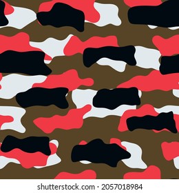 El camuflaje es fluido, multicolor. Vector.