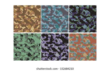 Camouflage seamless pattern - 4 colors