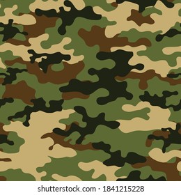 Camouflage seamless pattern. Abstract camo. Print on textiles and fabric. Vector