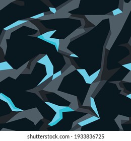 Camouflage seamless pattern. Abstract camo from geometric shapes. Modern texture.Print on fabric for clothes.Template for design. Vector illustration