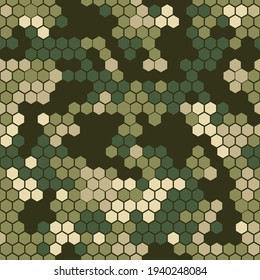 Camouflage seamless pattern. Abstract camo. Military texture. For hunting and fishing. Vector illustration
