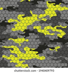 Camouflage seamless pattern. Abstract camo. Military texture. Print on fabric on clothes. Vector graphics
