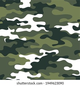 Camouflage seamless pattern. Abstract camo. Military texture. Print. Vector