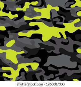 Camouflage seamless pattern. Abstract camo from spots. Military texture. Print on fabric on textiles. Vector