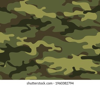 Camouflage seamless pattern. Abstract camo from spots. Endless background of spots. Military texture. Print on fabric and textiles. Vector illustration