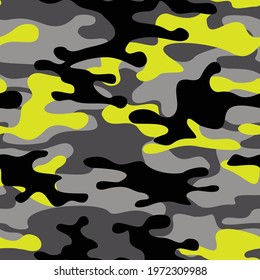 
Camouflage seamless pattern. Abstract camo. Military texture of stains. Print on fabric and clothing. Vector illustration