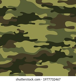 Camouflage seamless pattern. Abstract camo from spots. Military texture. Modern print for fabric and clothing. Vector illustration