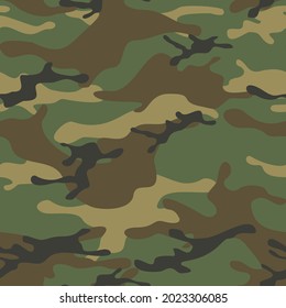 Camouflage seamless pattern. Abstract camo. Print on fabric and clothing. Vector