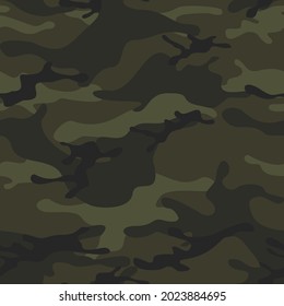 Camouflage seamless pattern. Abstract camo. Print on fabric and clothing. Vector