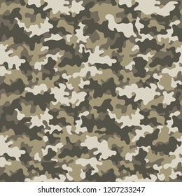 Camouflage Seamless Pattern - Abstract design of camouflage in brown colors