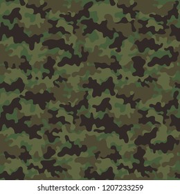 Camouflage Seamless Pattern - Abstract design of camouflage in green and brown colors