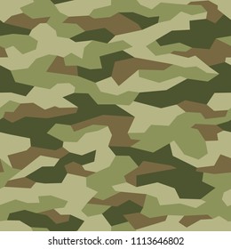 Camouflage seamless pattern. Abstract geometric military and hunting camo texture background. Vector illustration.