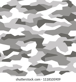 Camouflage seamless pattern. Abstract geometric military and hunting camo texture background. Vector illustration.