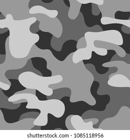 Camouflage seamless pattern. Abstract military and hunting modern texture background. Stock vector illustration.