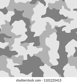 Camouflage seamless pattern. Abstract military and hunting fabric and fashion texture. Vector background.