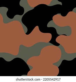 Camouflage seamless pattern. Abstract military camo background for army and hunting textile print. Vector illustration.