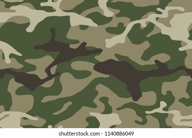 Camouflage seamless pattern. Abstract modern vector military backgound. Fabric textile print tamplate.