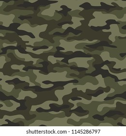 Camouflage seamless pattern. Abstract modern vector military backgound. Fabric textile print template. Vector illustration.