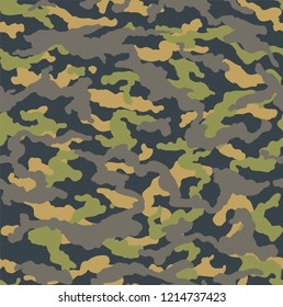 Camouflage seamless pattern. Abstract modern vector military backgound. Fabric textile print tamplate.