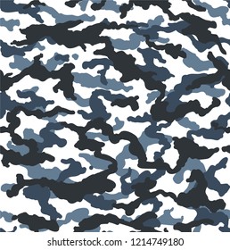 Camouflage seamless pattern. Abstract modern vector military backgound. Fabric textile print tamplate.