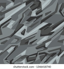 Patrón sin fisuras de camuflaje. Textura urbana digital geométrica digital y abstracta moderna de camo para tela y estampado de moda. El interminable fondo de estilo militar. Ilustración vectorial.