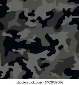 Camouflage seamless pattern. Abstract modern military endless camo texture for army and hunting print. Vector background.