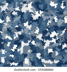 Camouflage seamless pattern. Abstract modern vector military backgound.