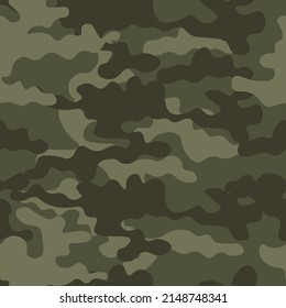 Camouflage seamless pattern. Abstract modern vector military background. Fabric textile print tampon.