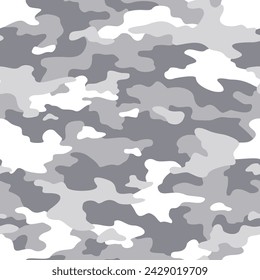 Camouflage seamless pattern. Abstract modern vector military texture backgound. Fabric textile print template.